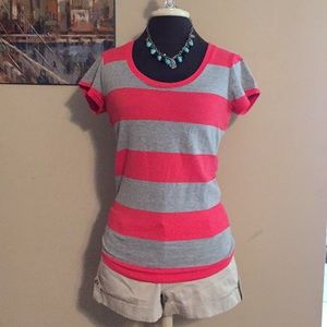 5 for $14❗️NWOT Pink and white striped tee